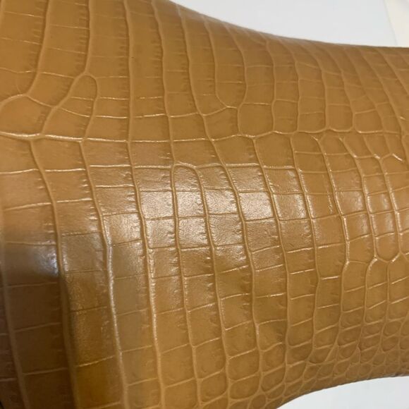 Vince Koren Croc-Embossed Leather Ankle Boots Size 11M Tan Brand new - Picture 9 of 13